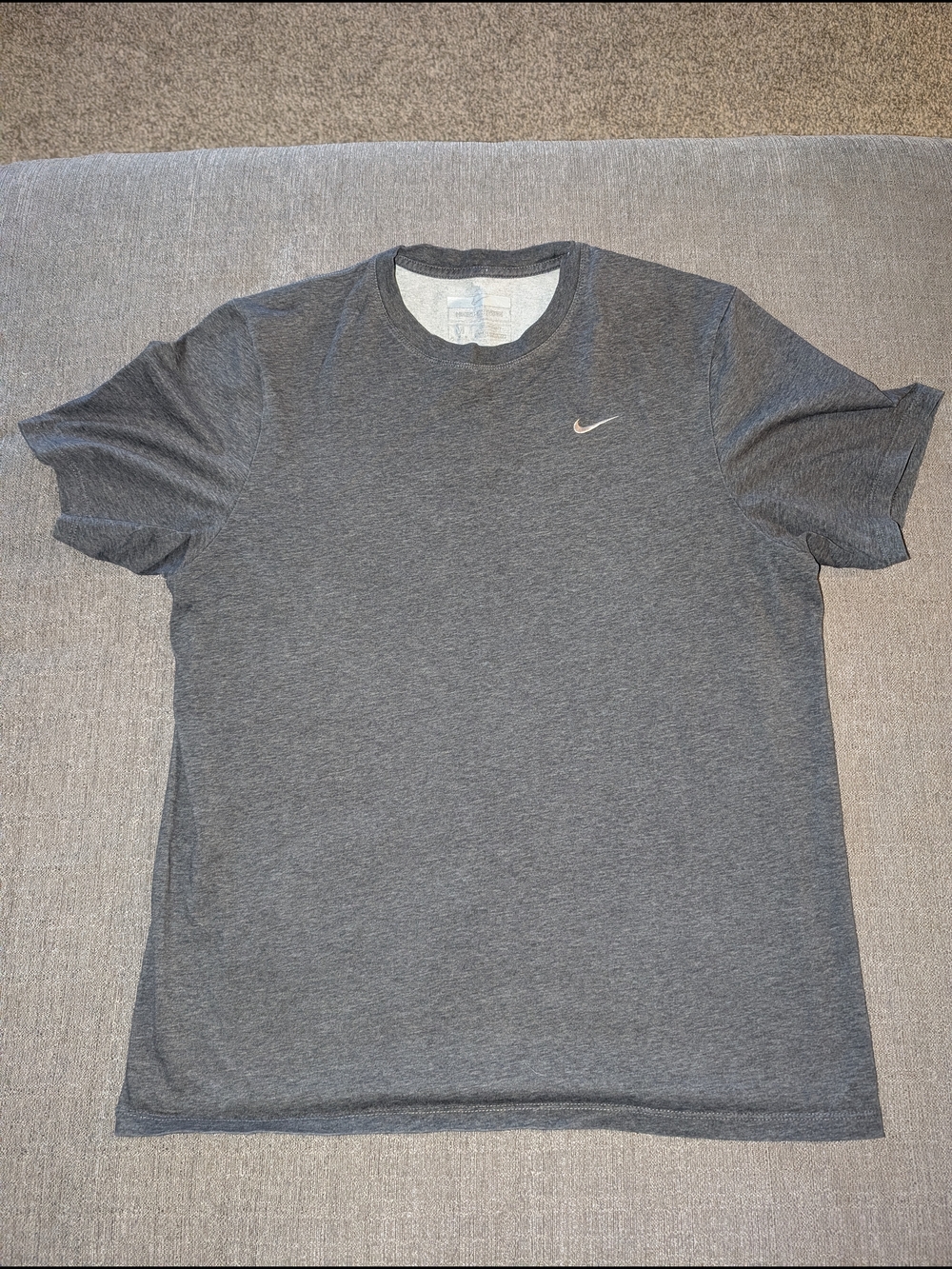 Nike Men’s Charcoal Heather Dri-FIT Crew Short Sleeve Tee